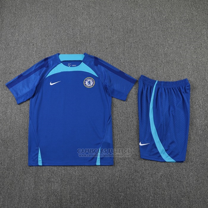 Fato de Treino Chelsea Manga Curta 2022-2023 Azul - Calcas Curta